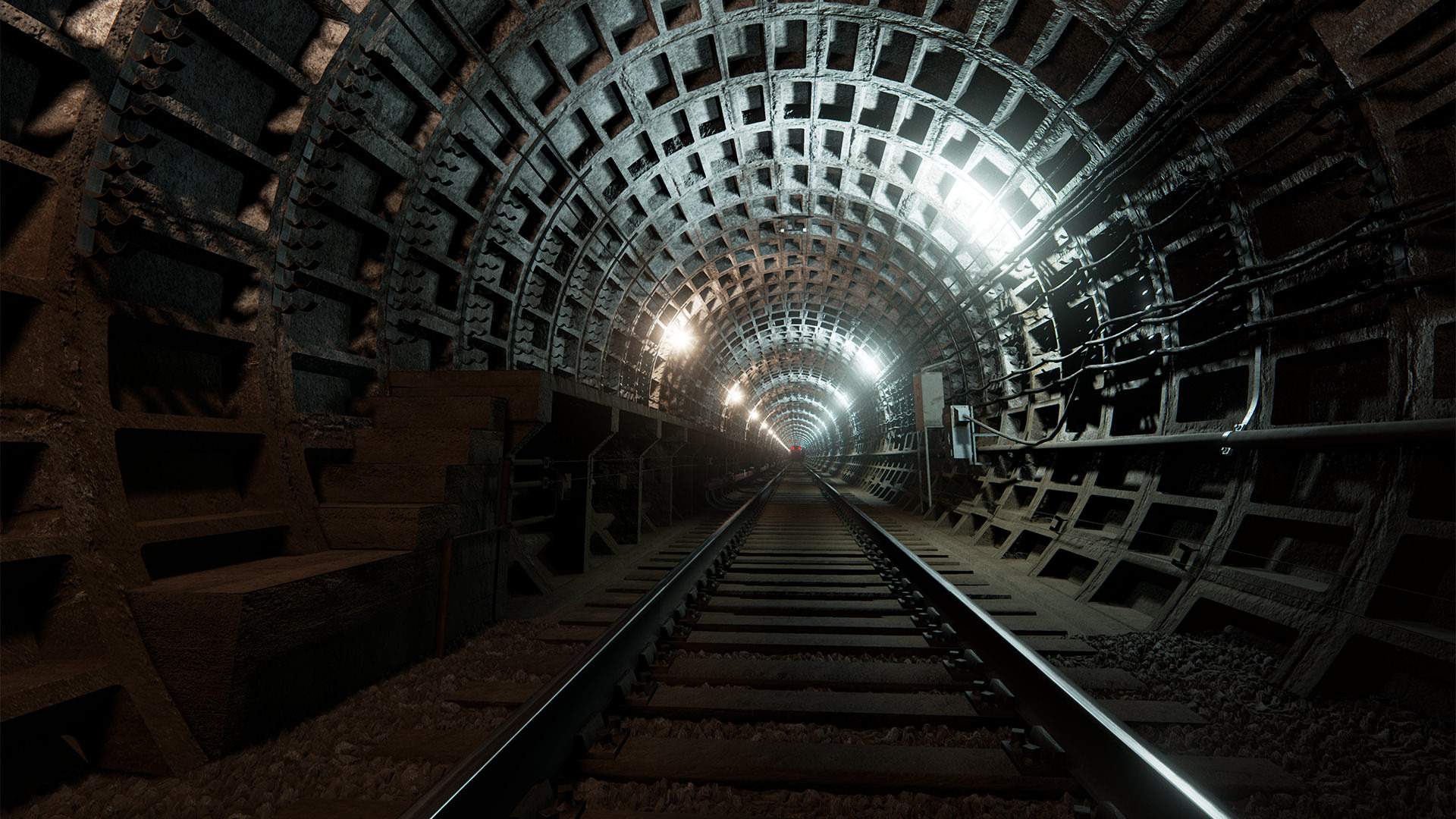 Метро тоннель подземелье Московского метрополитена